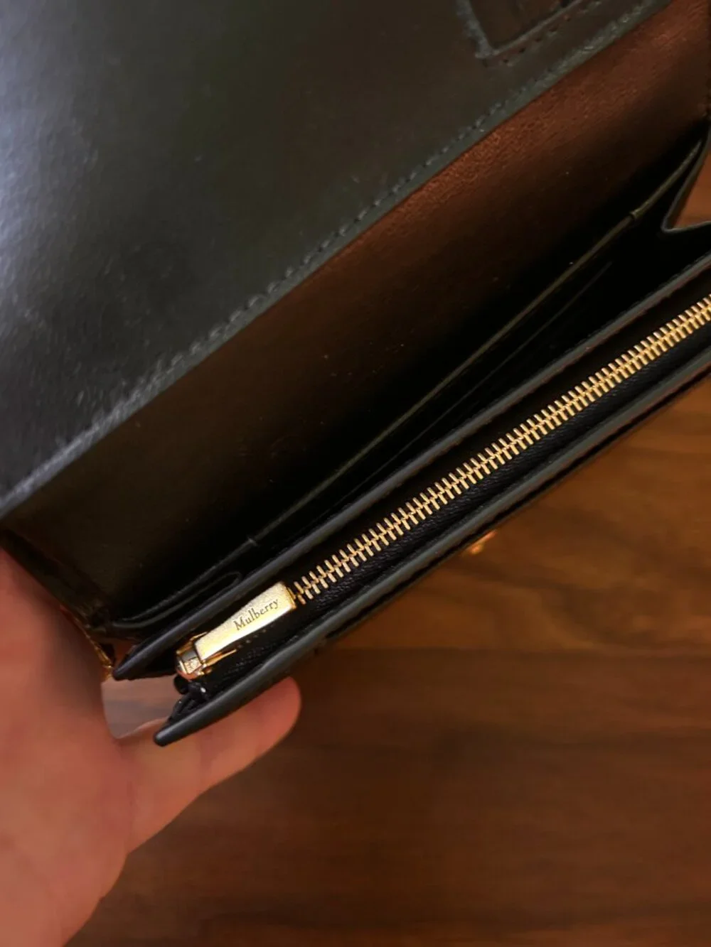 Mulberry Black Leather Wallet Medium 